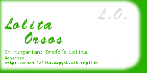 lolita orsos business card